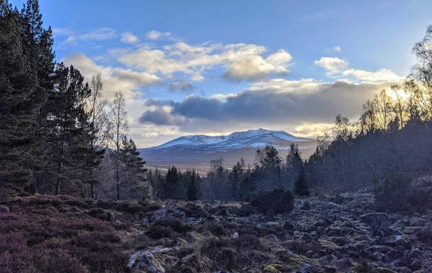 A view of Lochnagar from Cairn-na-Cuimhne in Scotland 