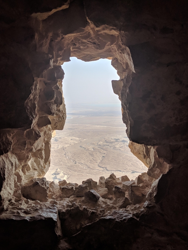 A view of the Dead Sea Israel from atop Masada 