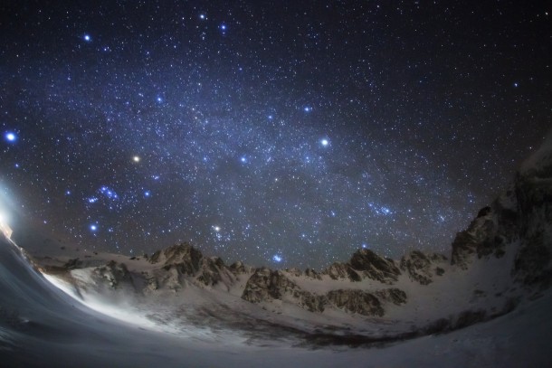 A view of the stars over the central Japanese Alps 
