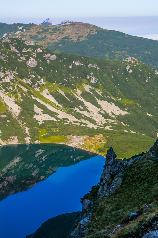 A view over Czarny Staw Gsienicowy in the Tatra Mountains Poland 