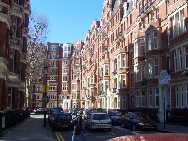 A wealthy area in Kensington London 