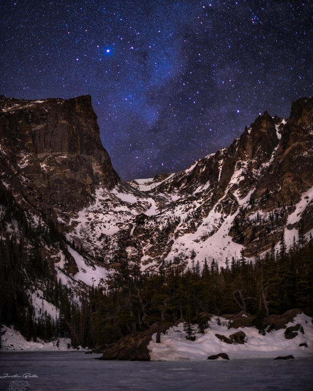 A Wild and Weird Night In Rocky Mountain National Park Chasing the Off Season Milky Way Hallett Peak Holds a Special Place in my Heart 