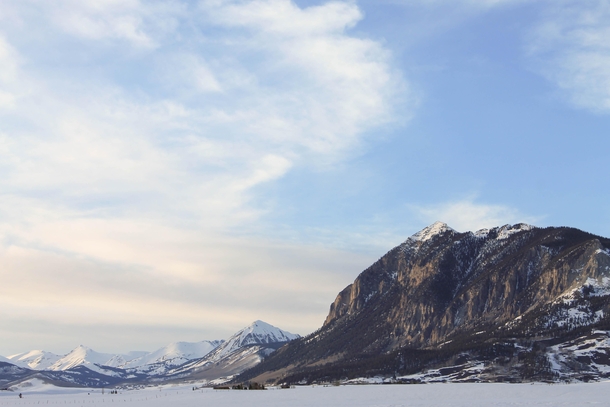 A winter picture of Mount Crested Butte 