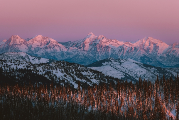 A Winter Sunset in Montana  IG petenathanson