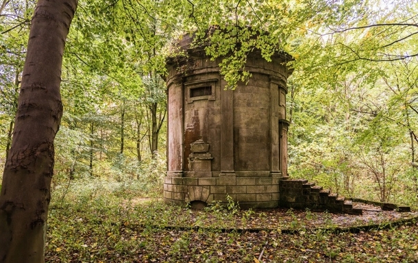 Abandon Mausoleum in enchanted forest
