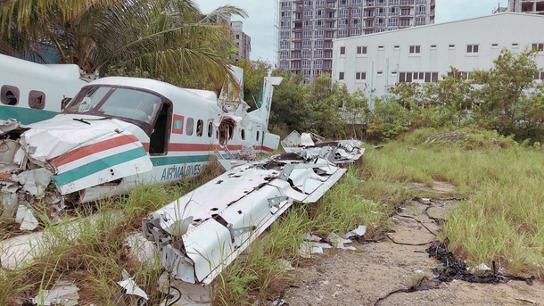 Abandoned Air Plane in an island of Maldives