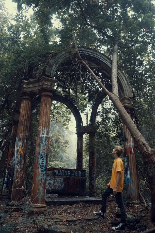 Abandoned Altar In The Woods