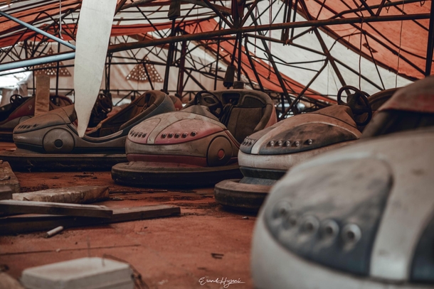 Abandoned amusement park in Prishtina Kosovo