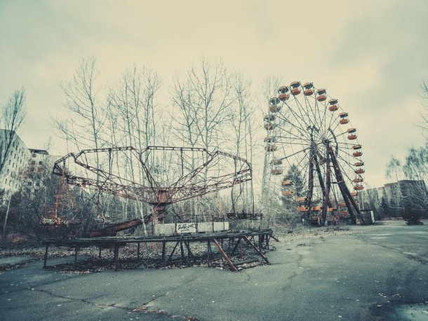 Abandoned amusement park in Ukraine Chernobyl exclusion zone