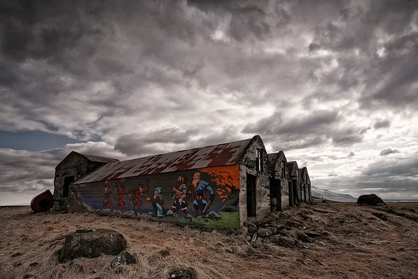 Abandoned and graffitied battle house in Iceland  by orsteinn H Ingibergsson