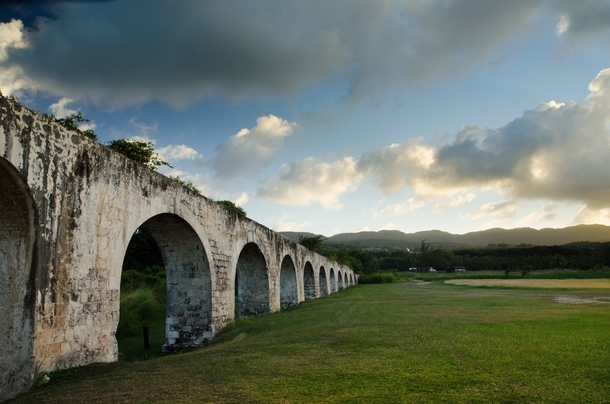 Abandoned aqueductsugar mill in Montego Bay Jamaica  Album in comments
