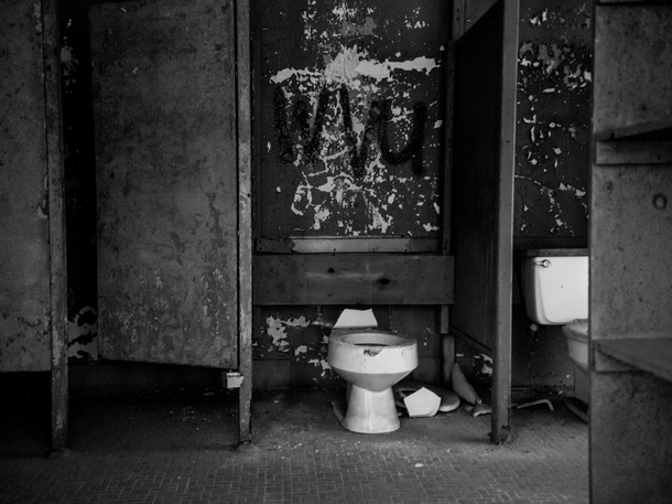 Abandoned Bathroom in Pennhurst State Hospital Spring City PA