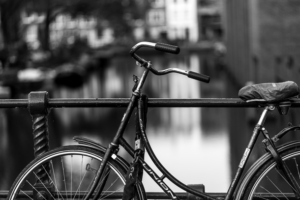 Abandoned bicycle in Amsterdam zoom in for full effect