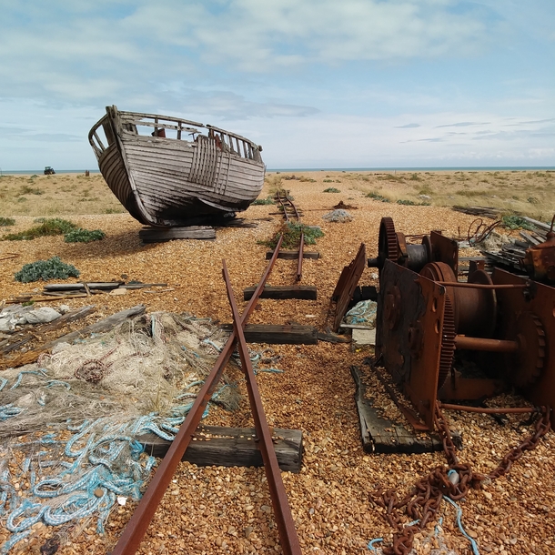 Abandoned boat in Dungeness UK