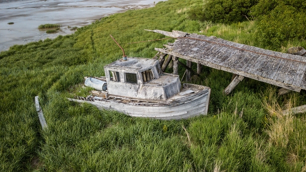 Abandoned boat in Naknek AK 