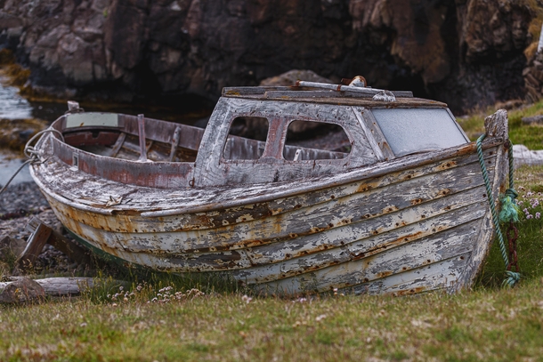Abandoned Boat on the shores of Iceland 