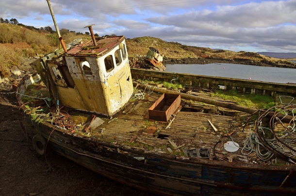 Abandoned boat West Cork Ireland 