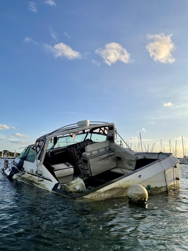 Abandoned boat - West Palm Beach Florida