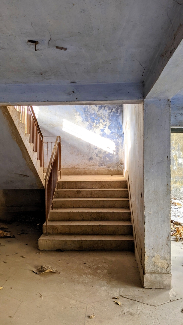 Abandoned buildings staircase 