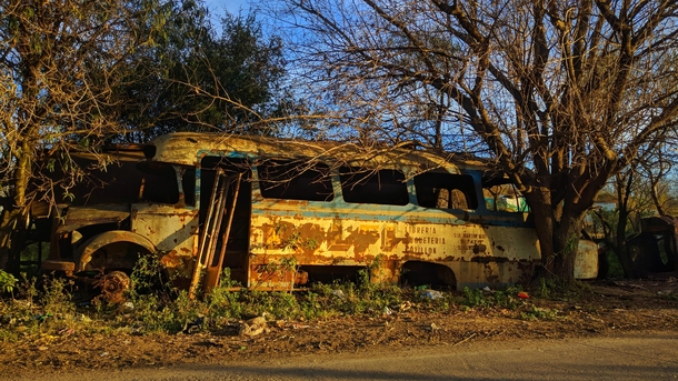 Abandoned Bus on the side of the road