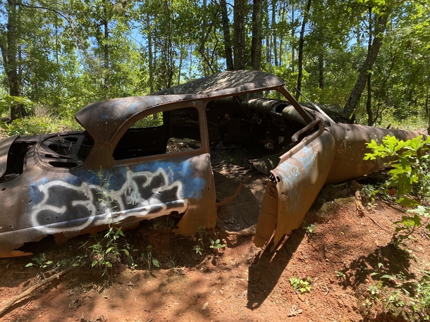 Abandoned car at Providence Canyon state park GA