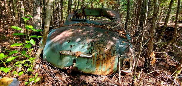 Abandoned car in the middle of the woods UP Michigan