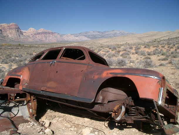 Abandoned Car in the Nevada Desert 