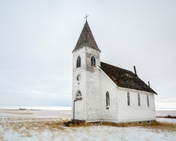 Abandoned church on the prairies OC