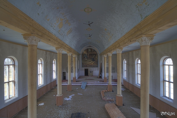 Abandoned Church with French Canadian Roman Catholic Design Influence in Rural Ontario 