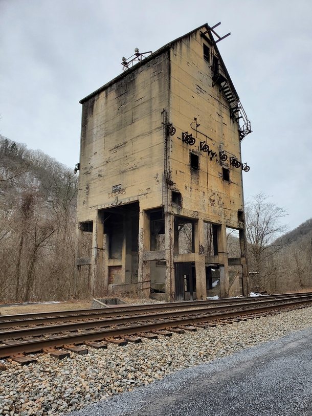 Abandoned Coal Town Train station and bank Very cool stop Thurmond WV USA 
