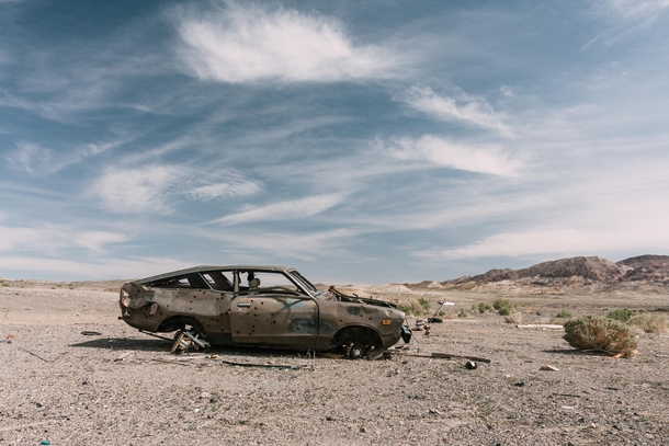 Abandoned Datsun in Coaldale Nevada