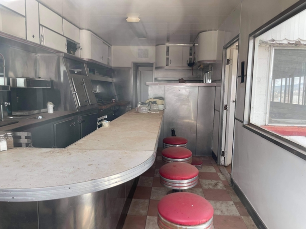 Abandoned diner in a forgotten town