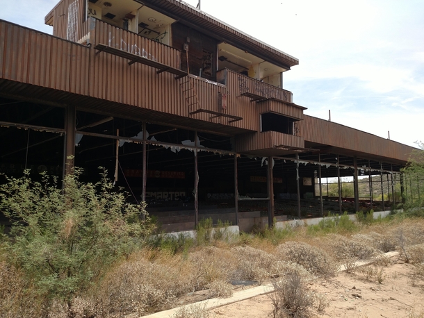 Abandoned dog track Black Canyon City Arizona Was demolished in 