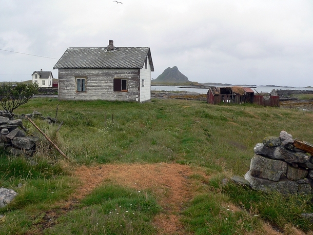 Abandoned farm Rst Lofoten archipelago  
