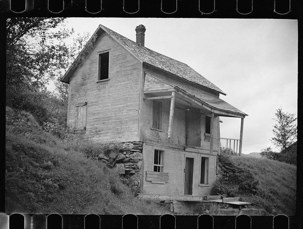 Abandoned farmhouse near Lowell Vermont August  by Carl Mydans 