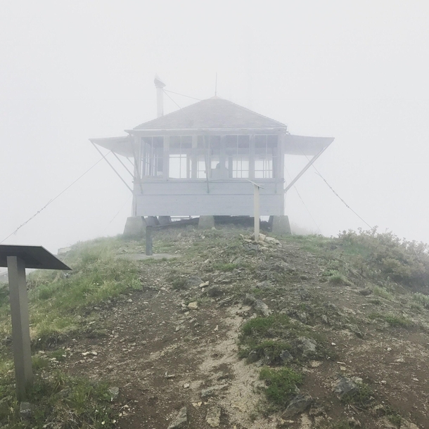 Abandoned Fire Lookout in the Fog Gifford Pinchot WA 