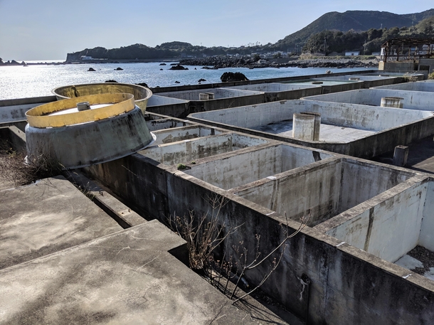 Abandoned fish farm in Wakayama Japan
