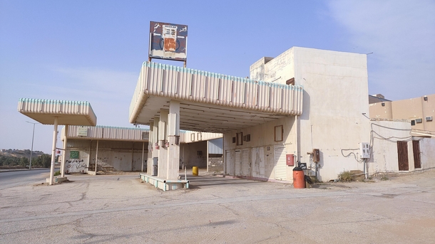 abandoned gas station from the s Saudi Arabia