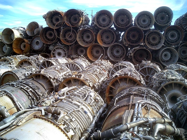 Abandoned GE-J fighter jet engines 