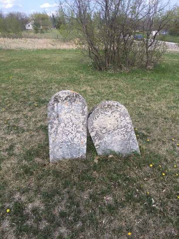 Abandoned grave stones in st Andrews MB