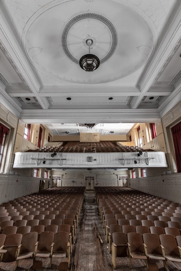 Abandoned high school auditorium