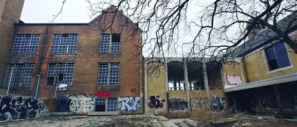 Abandoned high school in Detroit Michigan