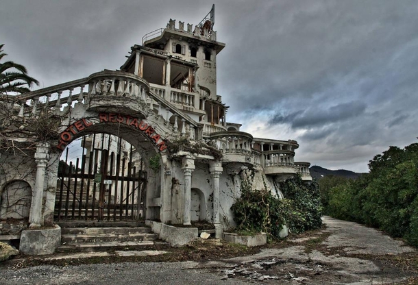 Abandoned Hotel in Alassio Italy It was the hotel of the Italian national team before the world cup of 