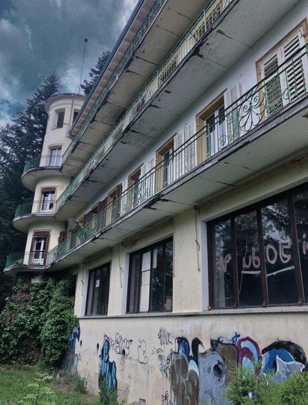 Abandoned hotel in the Swiss Alps
