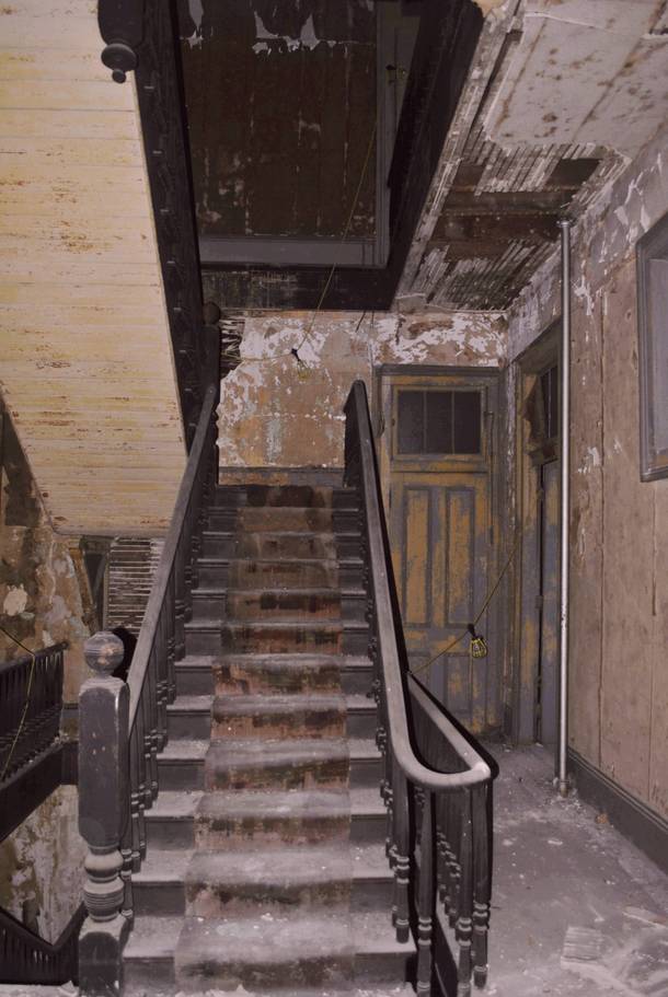 Abandoned Hotel staircase in the French Quarter New Orleans