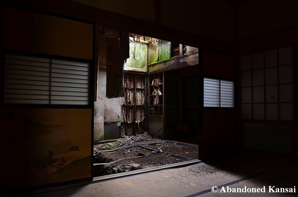 Abandoned house in a Japanese ghost town 