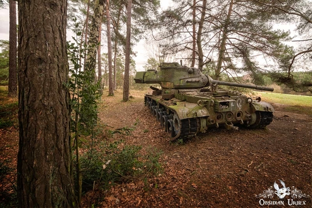 Abandoned in the woods - M Patton Tank Germany 