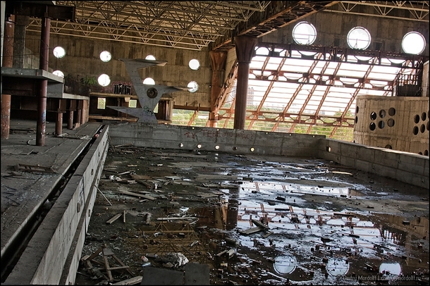 Abandoned indoor pool
