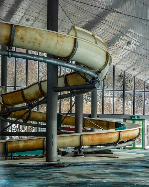 Abandoned Indoor Waterslide by _silence_doll