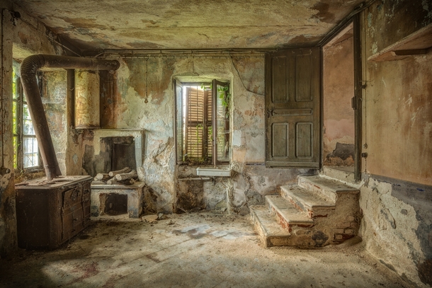 Abandoned Kitchen in Villa di Oriental Italy  by Stefan Baumann